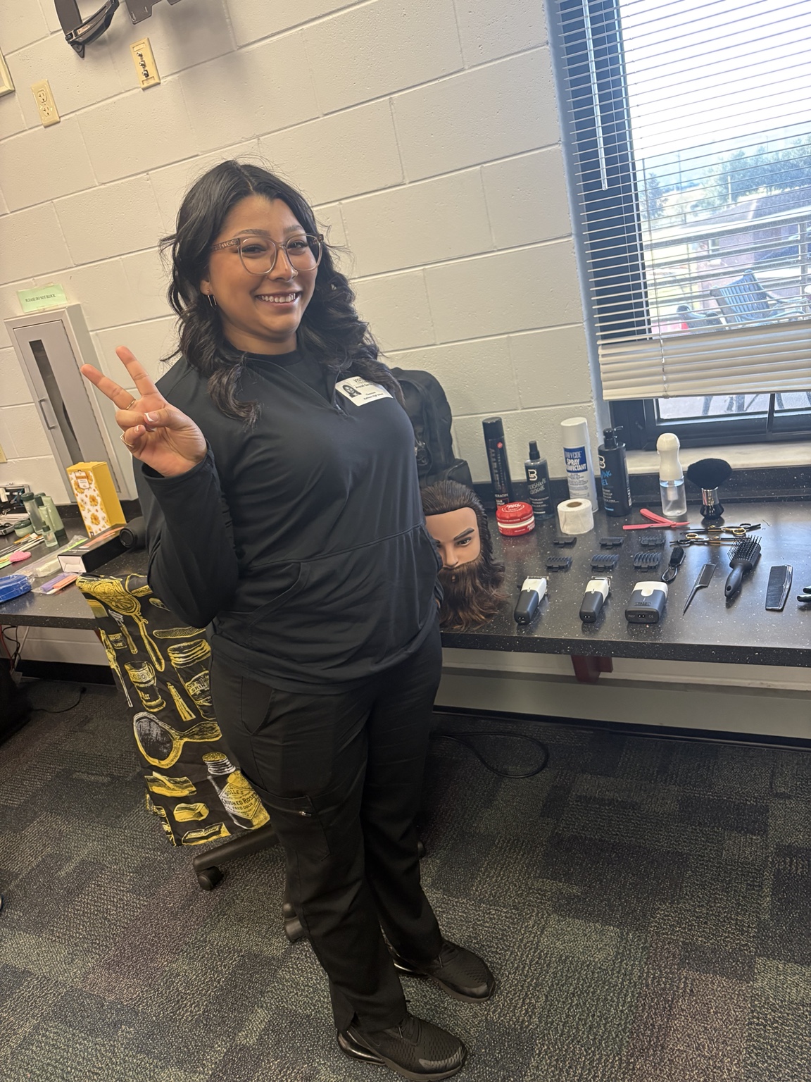 Barbering student